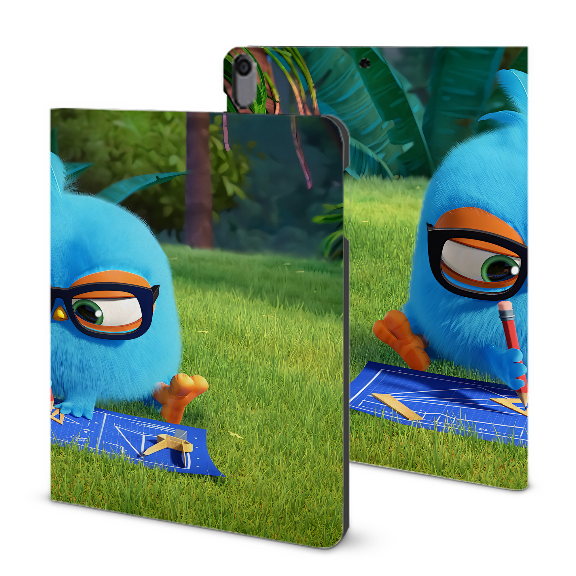 （画像用） Angry Birds アングリーバード IPad ケース ブック型 PUレザー TPU 耐衝撃 軽量 薄型 ペン収納なし 全面保護 IPad 各モデル対応